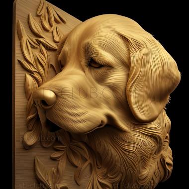 3D model st Golden Retriever dog (STL)